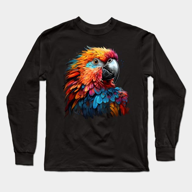Parrot Rainbow Long Sleeve T-Shirt by JH Mart